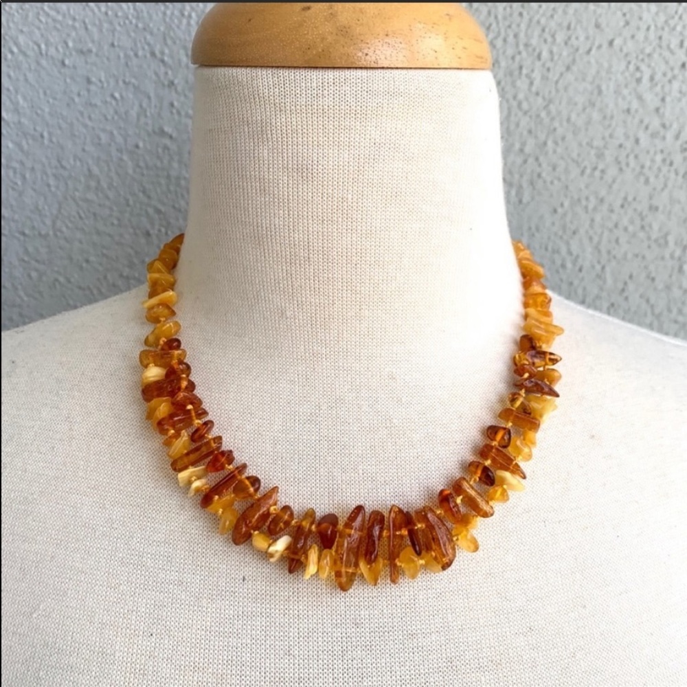 Genuine BALTIC AMBER Honey Yellow Necklace